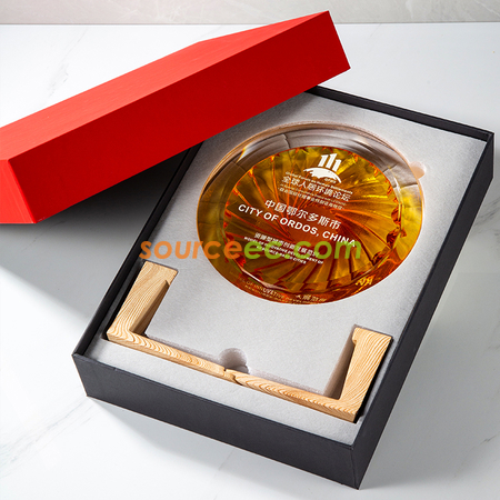 Customization Round Glazed Trophy Corporate Gifts