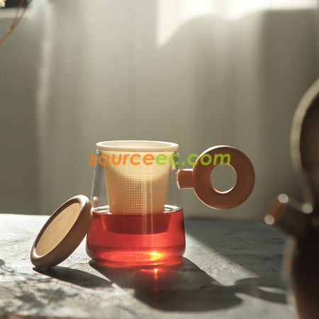Customization Glass Cup With Infuser Corporate Gifts