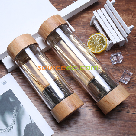 Customization Bamboo Covered Glass Corporate Gifts