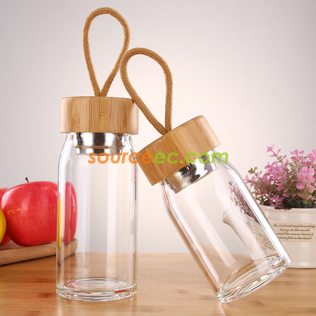 Customization Bamboo Covered Glass Corporate Gifts