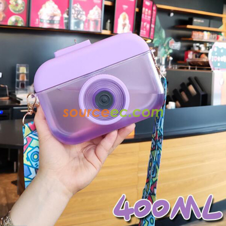 Customization Creative Camera Straw Plastic Juice Cup Corporate Gifts