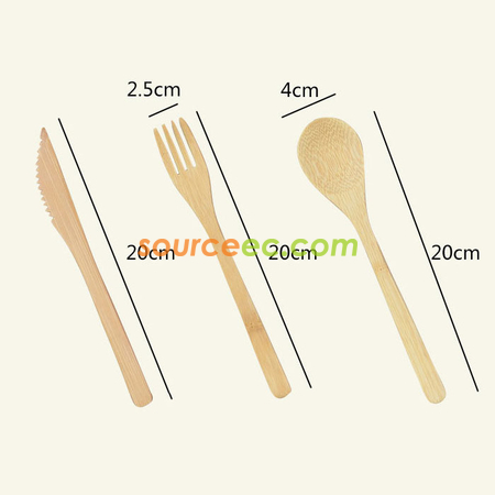Customization Eco-friendly Tableware with Cotton Bag Corporate Gifts