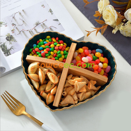 Customization Creative Heart-Shaped Snack Tray Corporate Gifts