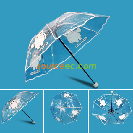 Customization 三摺透明手動傘 Corporate Gifts