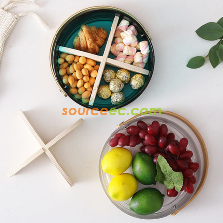 Customization Creative Portable Glass snack Tray Corporate Gifts