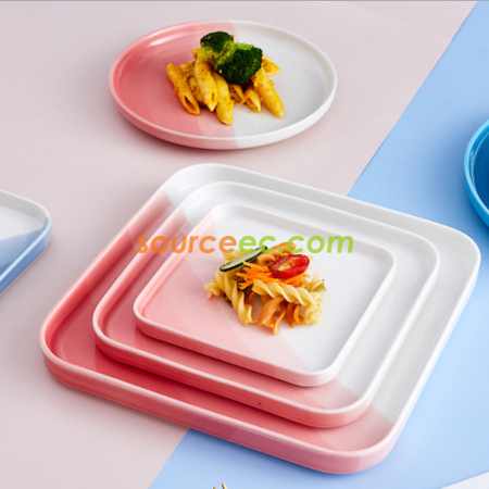 Customization Colorful Ceramic Plates Corporate Gifts