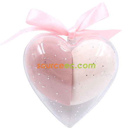 Customization Heart-shaped Make-up Sponge Set Corporate Gifts