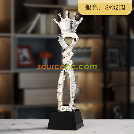 Customization Honor Gold Silver And Bronze Crown Trophy Corporate Gifts