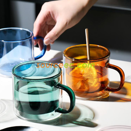 Customization Colorful Glass Mug Corporate Gifts