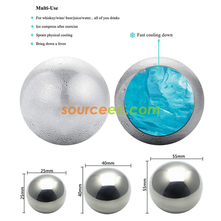 Customization Ball-shape Whisky Stones Ice Cubes Corporate Gifts