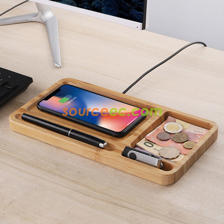 Customization Bamboo Wireless Charger Corporate Gifts