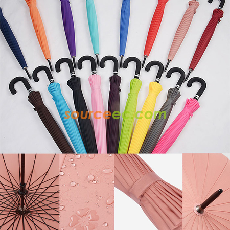 Customization Water Activated Color Changing Flower Print Straight Umbrella Corporate Gifts