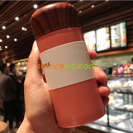 Customization Wood Grain 304 Stainless Steel Thermos Cup Corporate Gifts