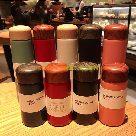 Customization Wood Grain 304 Stainless Steel Thermos Cup Corporate Gifts