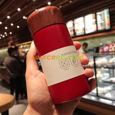 Customization Wood Grain 304 Stainless Steel Thermos Cup Corporate Gifts