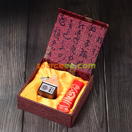 Customization Coloured Glaze Wooden Stamp Corporate Gifts