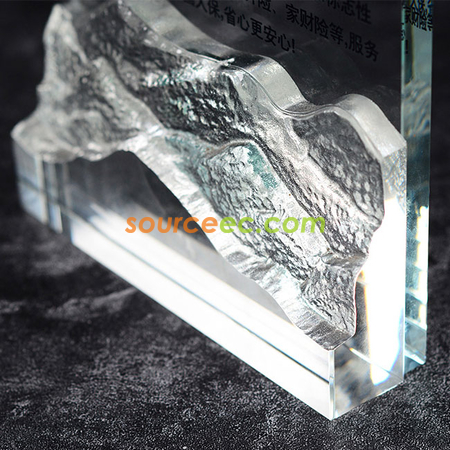 Customization Creative Peak-top Marble Crystal Trophy Corporate Gifts