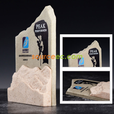 Customization Creative Peak-top Marble Crystal Trophy Corporate Gifts