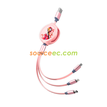 Customization Makaron Three In One Telescopic Data Line Corporate Gifts