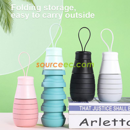 Customization 500ML Folding Portable Water Bottle Corporate Gifts