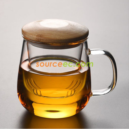 Customization Glass Cup with Infuser Corporate Gifts