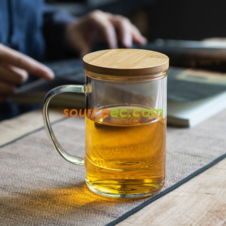 Customization Glass Cup with Infuser Corporate Gifts