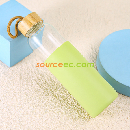 Customization Glass with Bamboo Lid Corporate Gifts