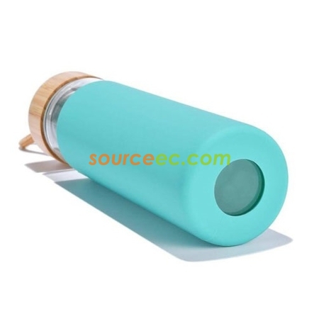 Customization Glass with Bamboo Lid Corporate Gifts