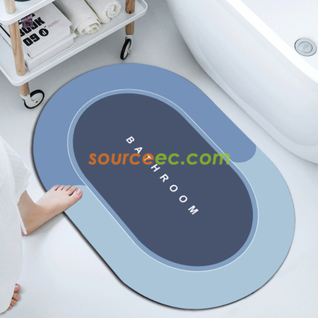 Customization Diatomaceous Earth Absorbent Fast Drying Bath Mat Corporate Gifts