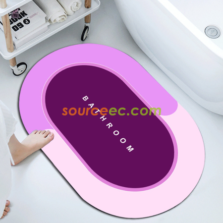 Customization Diatomaceous Earth Absorbent Fast Drying Bath Mat Corporate Gifts