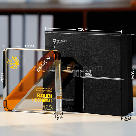 Customization Two Colour Crystal Trophy Corporate Gifts