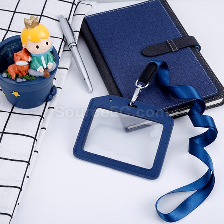 Customization PU Badge Holder with Lanyard Corporate Gifts