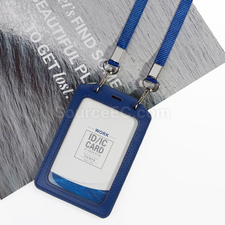 Customization PU Badge Holder with Lanyard Corporate Gifts