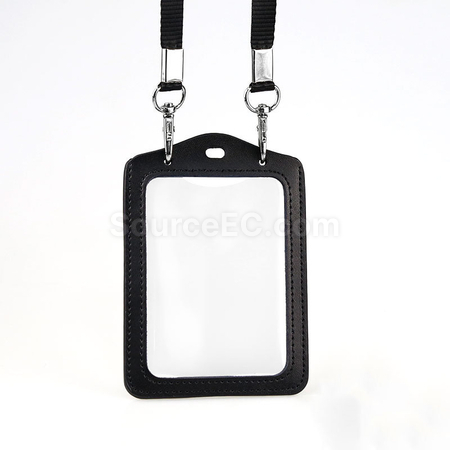 Customization PU Badge Holder with Lanyard Corporate Gifts