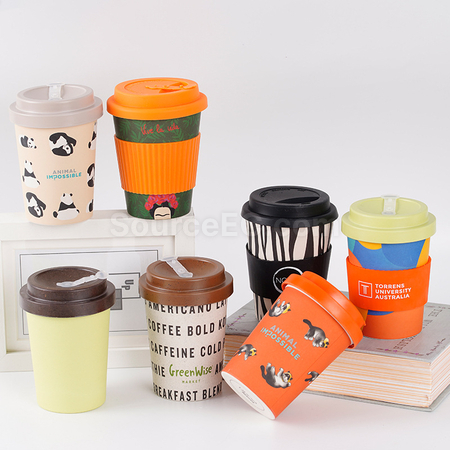 Customization 350ML Bamboo Fiber Coffee Cup Corporate Gifts