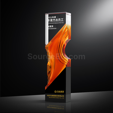 Customization Colored Glaze Crystal Trophy Corporate Gifts