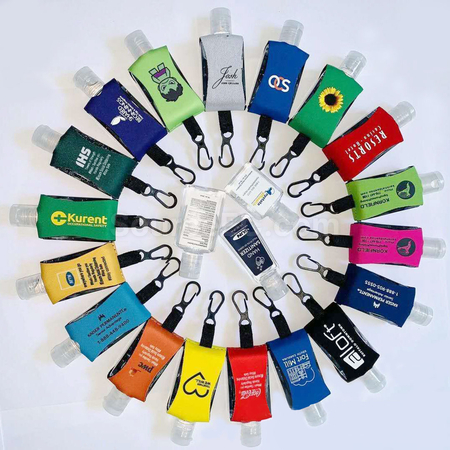 Customization Portable Hand Sanitizer with Neoprene Cover Corporate Gifts