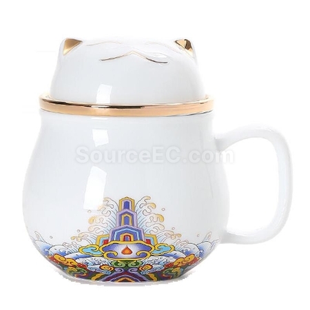 Customization Zhaocai Cat Tea Cup Corporate Gifts