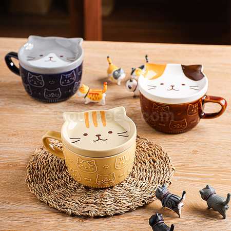 Kawaii Japanese Mug with Lid