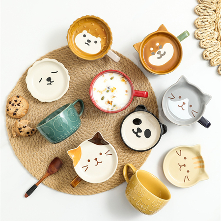 Customization Kawaii Japanese Mug with Lid Corporate Gifts