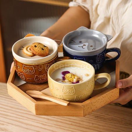Customization Kawaii Japanese Mug with Lid Corporate Gifts