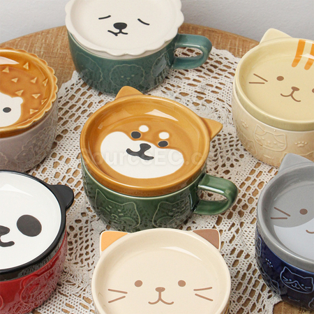Customization Kawaii Japanese Mug with Lid Corporate Gifts
