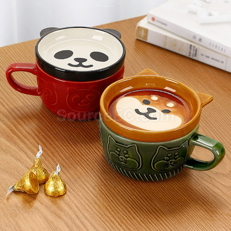 Customization Kawaii Japanese Mug with Lid Corporate Gifts