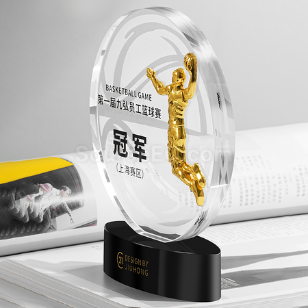 Customization Basketball Crystal Trophy Corporate Gifts