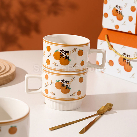 Customization Big Fortuue Towel and Coffee Cup Set Corporate Gifts