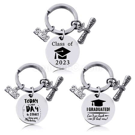 Personalized sale graduation keychains