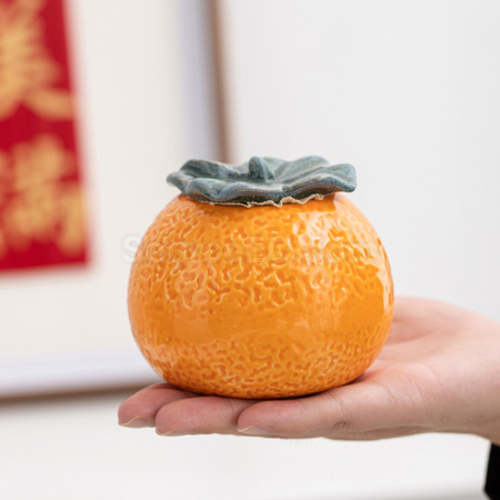 Customization Orange Ceramic Jar Corporate Gifts
