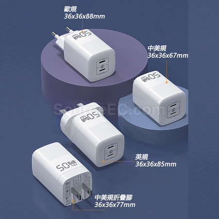 Customization Double Type-C Travel Adapter Corporate Gifts