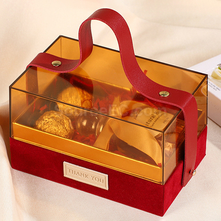 Customization Transparent Acrylic Portable Gift Box Corporate Gifts
