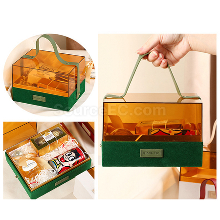 Customization Transparent Acrylic Portable Gift Box Corporate Gifts